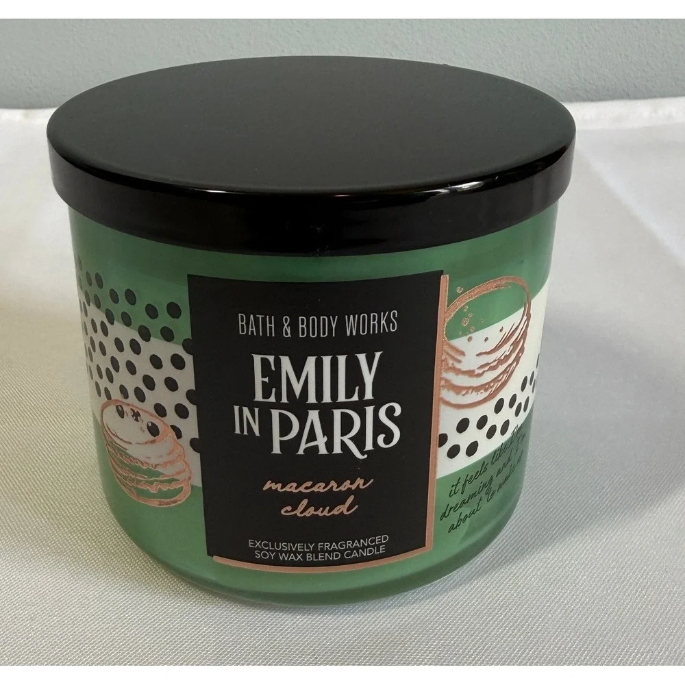 NEW Bath & Body Works Candle Emily In Paris Macaron Cloud Netflix Limited Editio